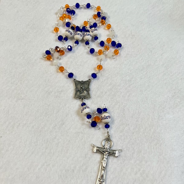 University Of Miami Rosary Etsy
