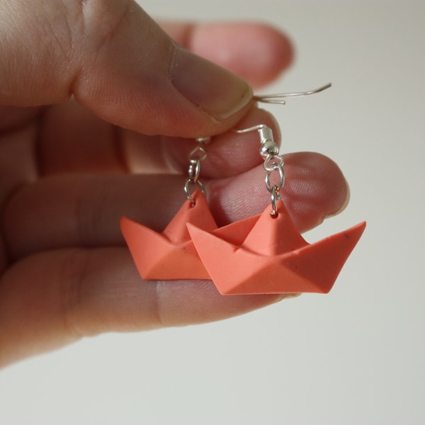 Boucles d'oreilles origami