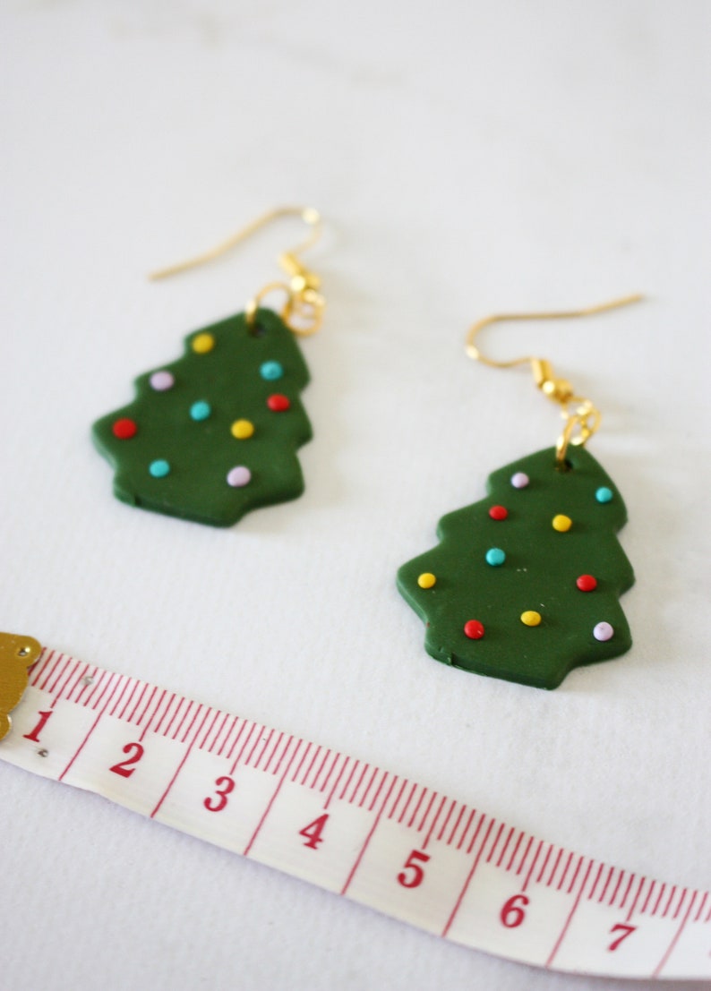 Boucles D'oreilles Sapin De Noël En Alliage - Pendantes 4cm, Or Ou Argent, Bijoux De Fête Thème Festif