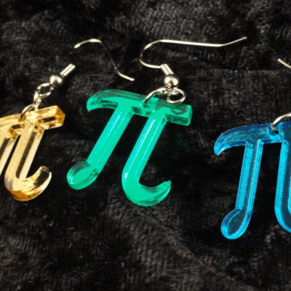 Math Symbol Earrings! Pi, Cherry Pi, Square Root of -1, Sigma & Infinity