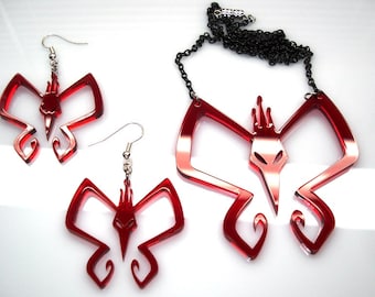 Butterfly Acrylic Earrings or Necklace