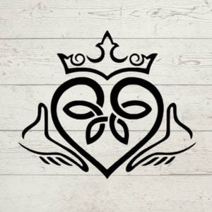 Claddagh Digital Download | SVG | PNG | JPEG | Cricut Design Space | Irish Crafting | Ireland | Claddagh svg | St. Patrick&#39;s Day