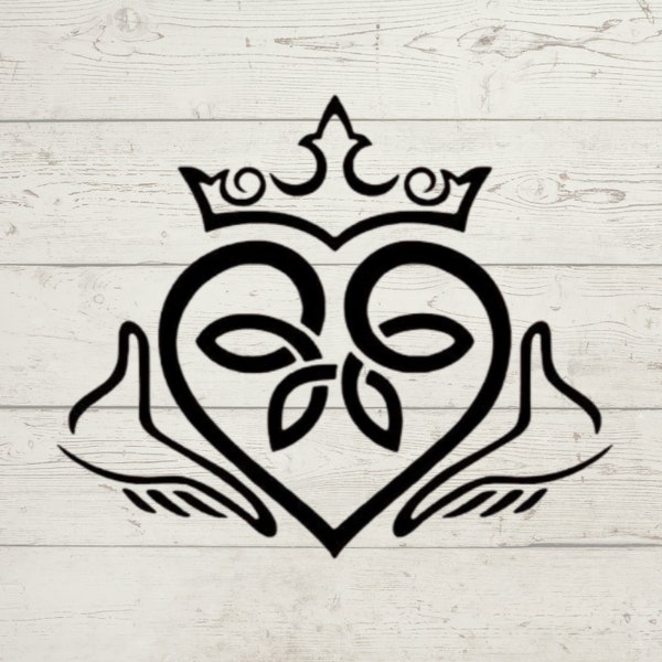 Claddagh Digital Download | SVG | PNG | JPEG | Cricut Design Space | Irish Crafting | Ireland | Claddagh svg | St. Patrick's Day