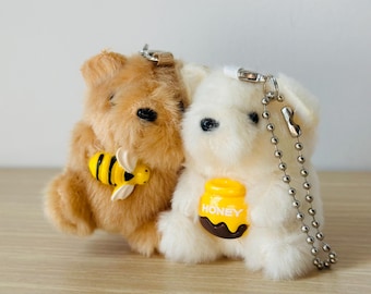 Portachiavi magnetico di peluche a forma di orso carino, portachiavi con ciondolo carino, regalo carino per compleanno, anniversario, regalo per lei, regalo per fidanzato/fidanzata