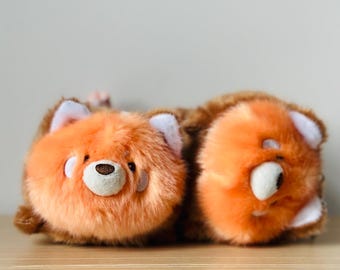 レッサーパンダのルビーのぬいぐるみ。手作りのぬいぐるみコレクション