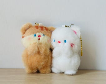 Portachiavi magnetico di coppia di gatti in peluche / Portachiavi per amici / Portachiavi regalo carino per amici, partner, bambini / Regalo per fidanzato/a