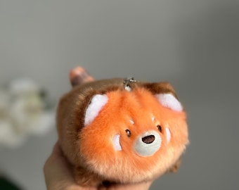 Cute Soft Red Panda Plush Charm | Toy handbag accessory | Cute Bag Accessories | Bag/Backpack Charm | Gift Keychain Bag Plush | Bag Decor