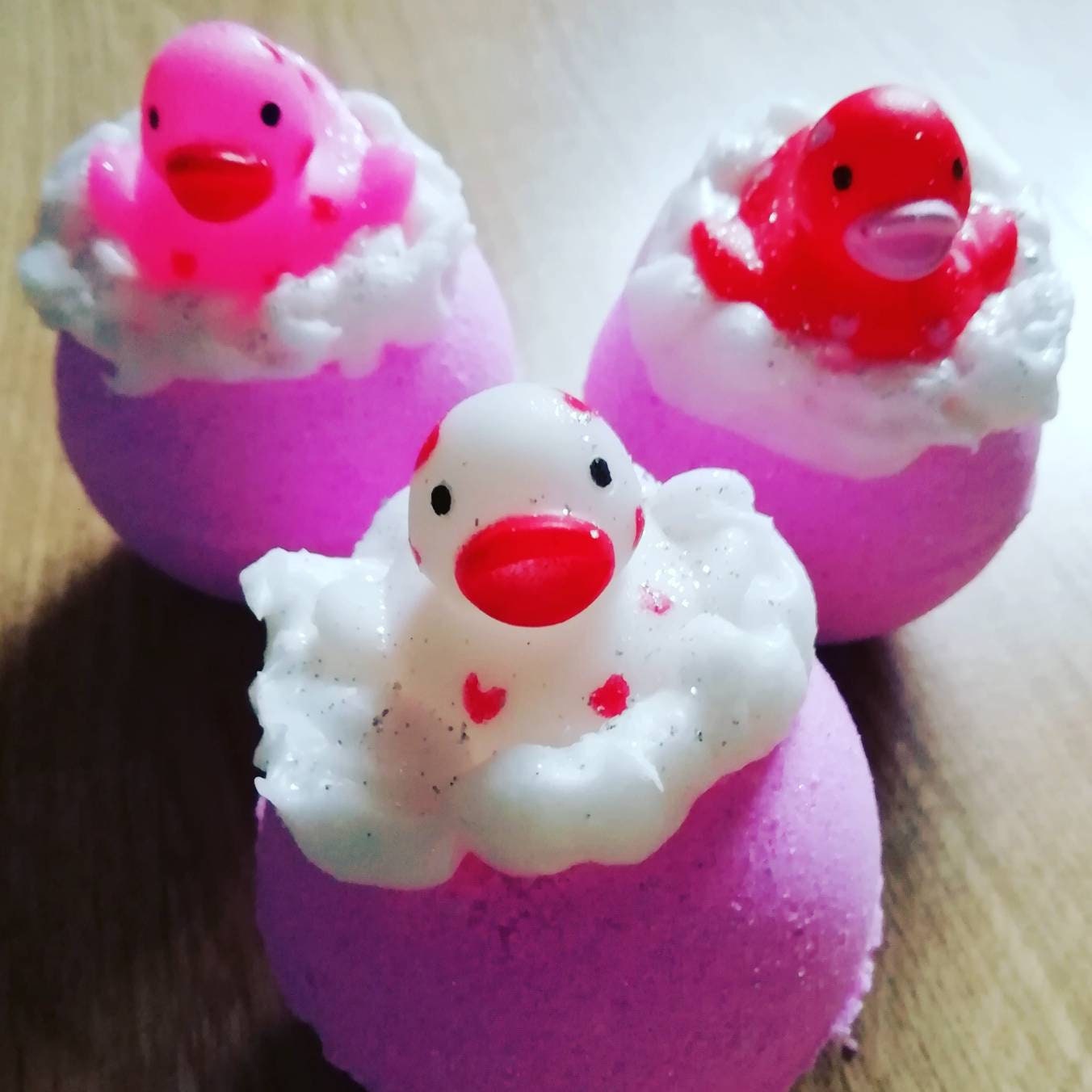 Love Heart Rubber Duck Bath Bombs Presented in a Cute Gift Etsy