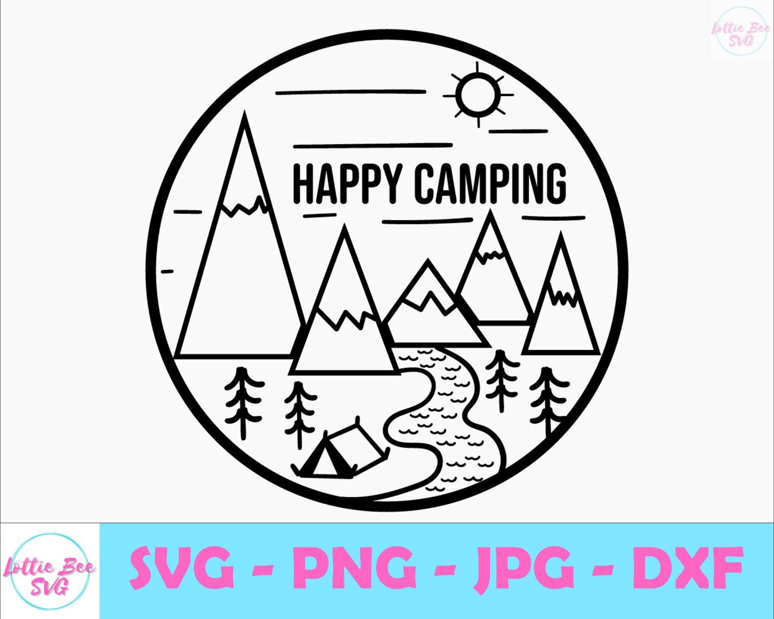 Happy Camping svg Outdoor life svg The Great Outdoors svg | Etsy