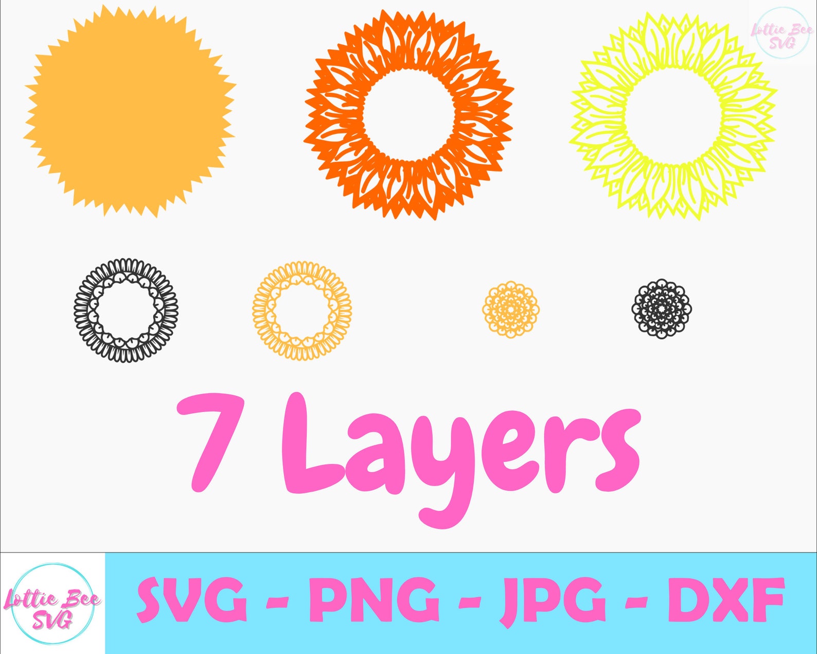 Download Sunflower 3D Mandala svg Flowers svg 3D Mandala svg | Etsy