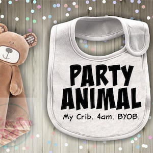 Party Animal svg - Baby Bib svg - Baby Onesie svg