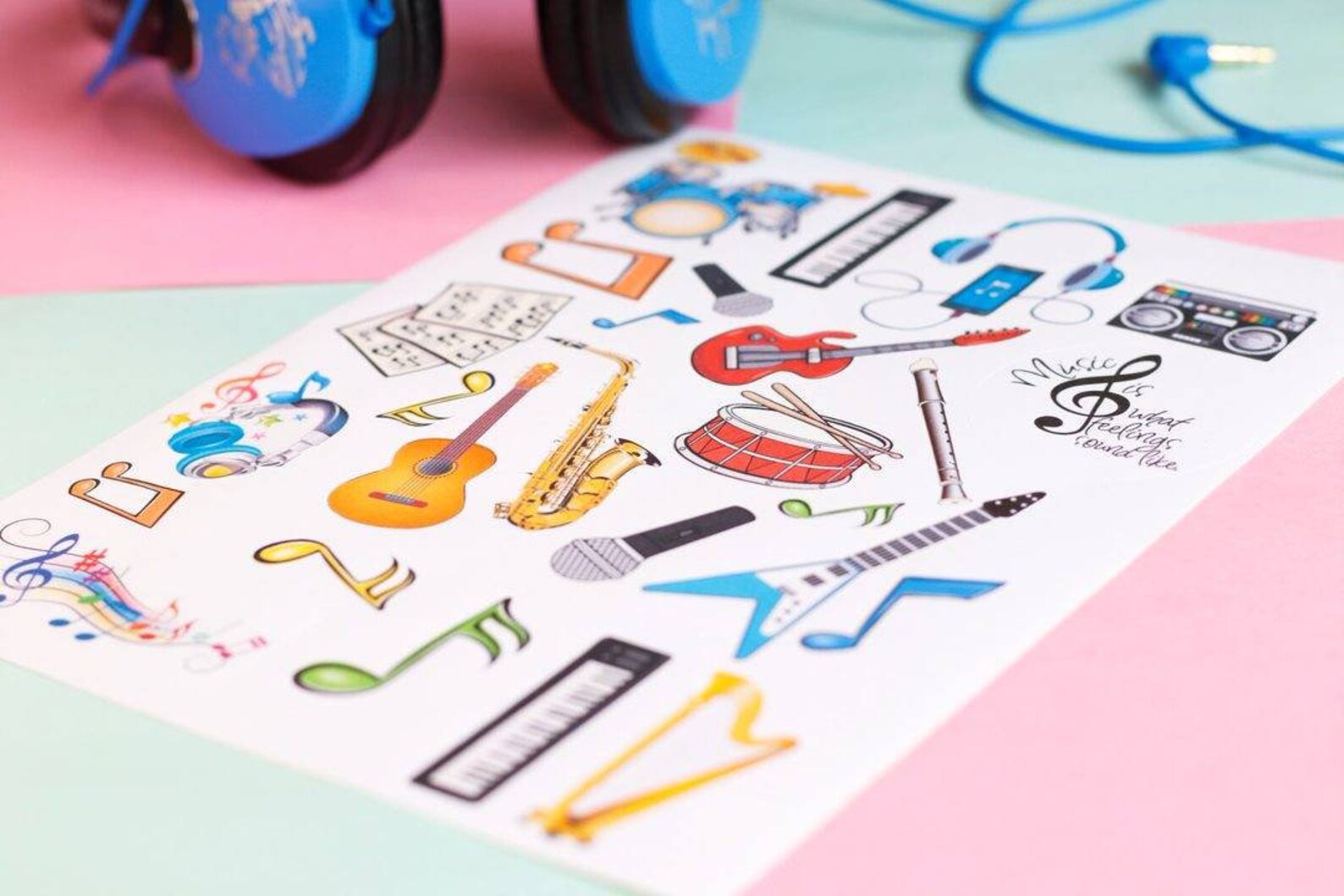 Music Sticker Sheet Matte Sticker Sheet Music Themed Etsy UK