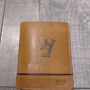 Portefeuille porte carte cuir gravure pêcheur possibilité gravure prénom