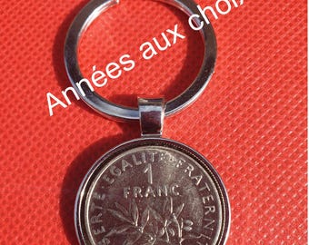 Chevalière Acier Inoxydable Avec Pièce 1 Franc Semeuse - Taille Ajustable - Occasion