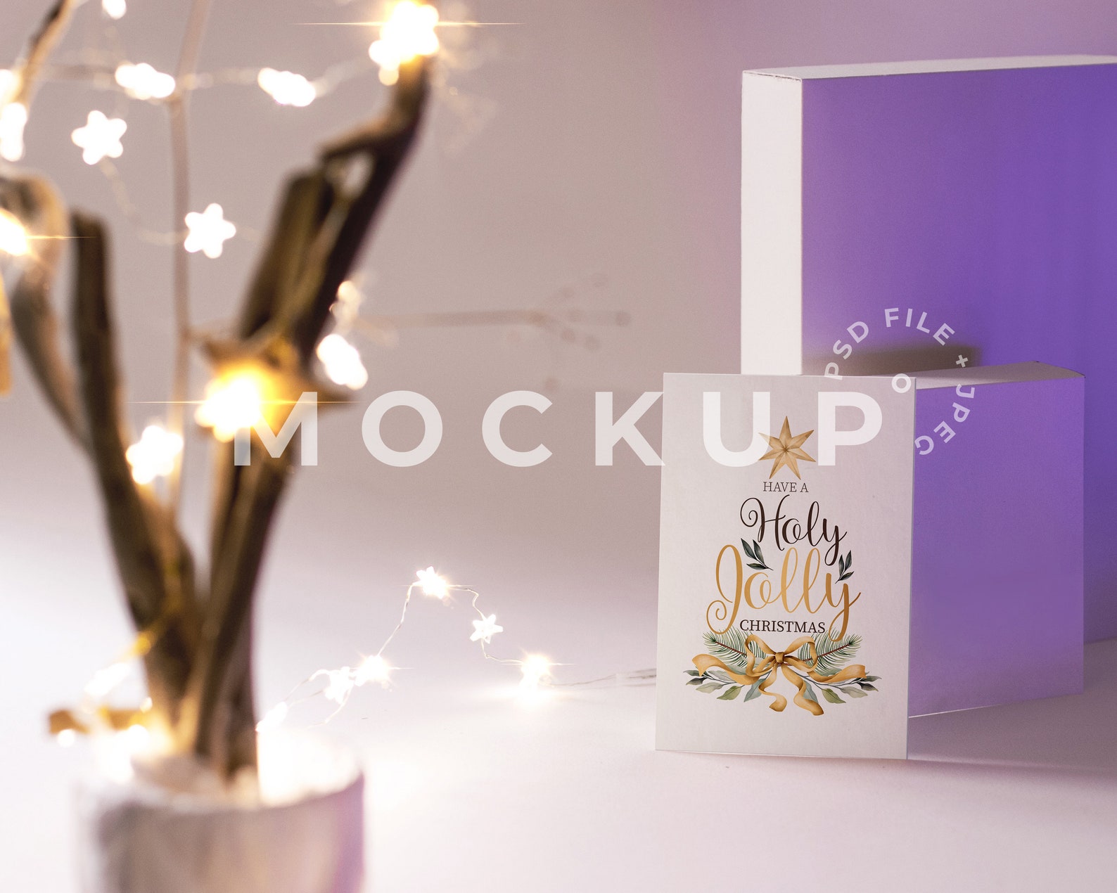 Download 4x6 Card Christmas Mock Mer Noir Mockup for Christmas Card ...