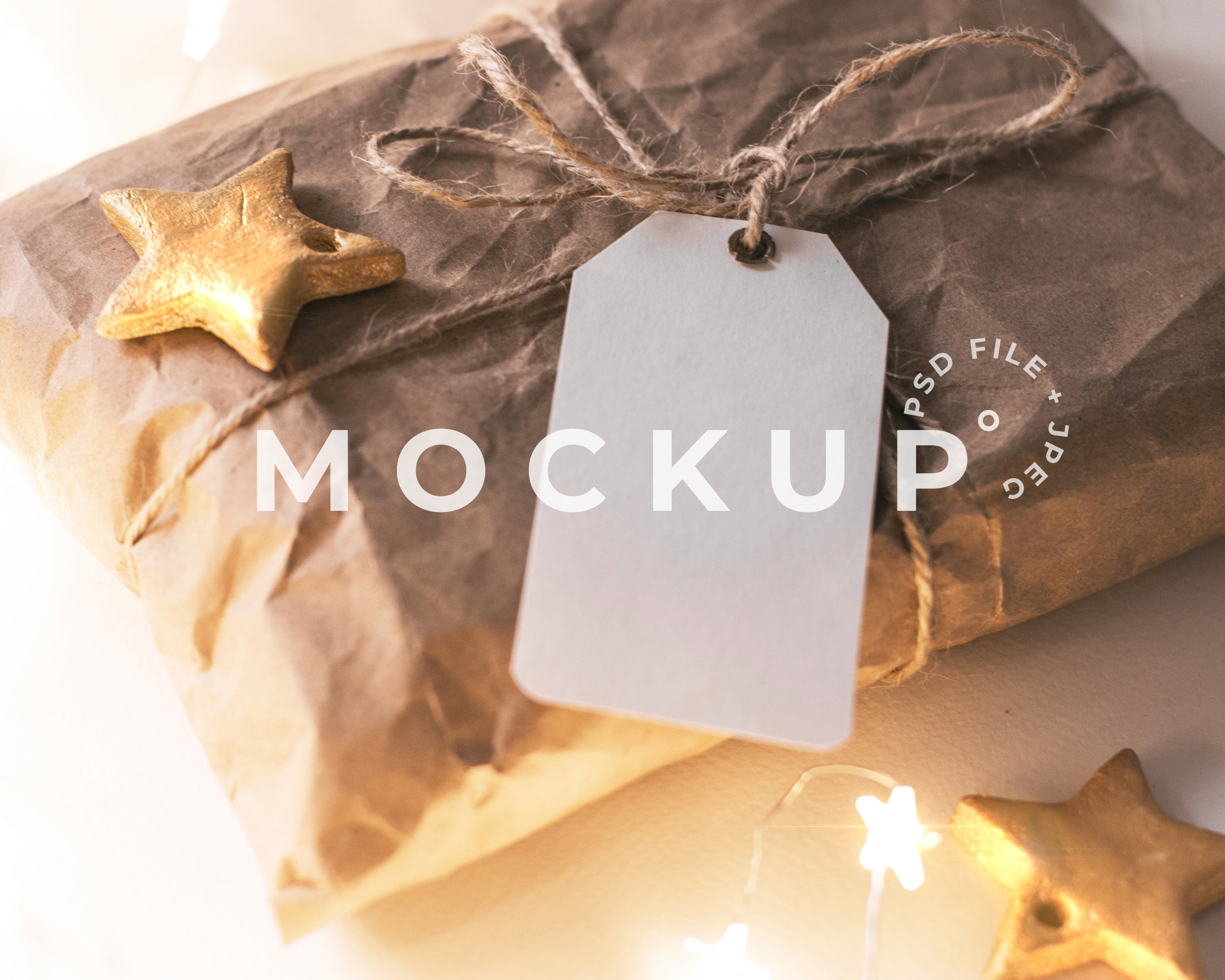 Download Gift Tag Mockup for Christmas Card Gift Box Mockup Favor Tag | Etsy