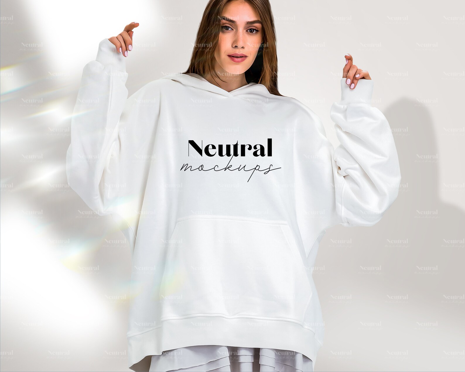 Download White Oversized Hoodie Mockup Gildan 18500 Mockup Bella | Etsy