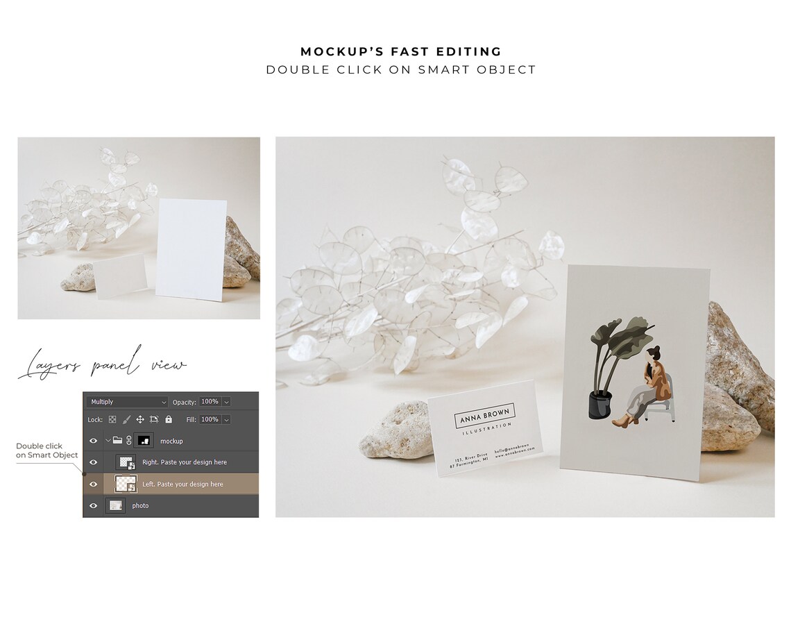 Download 4x6 Card Mockup Instant Download Stationary Mockup Branding | Etsy