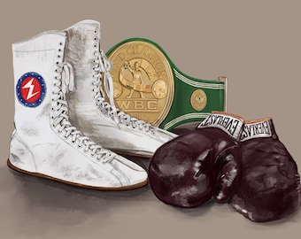 Muhammad Ali A4 Shoe Portrait