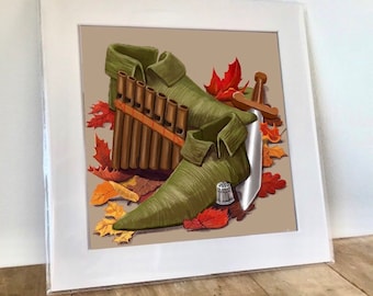 Limited Edition 'Pan' Shoe Portrait Giclee Print