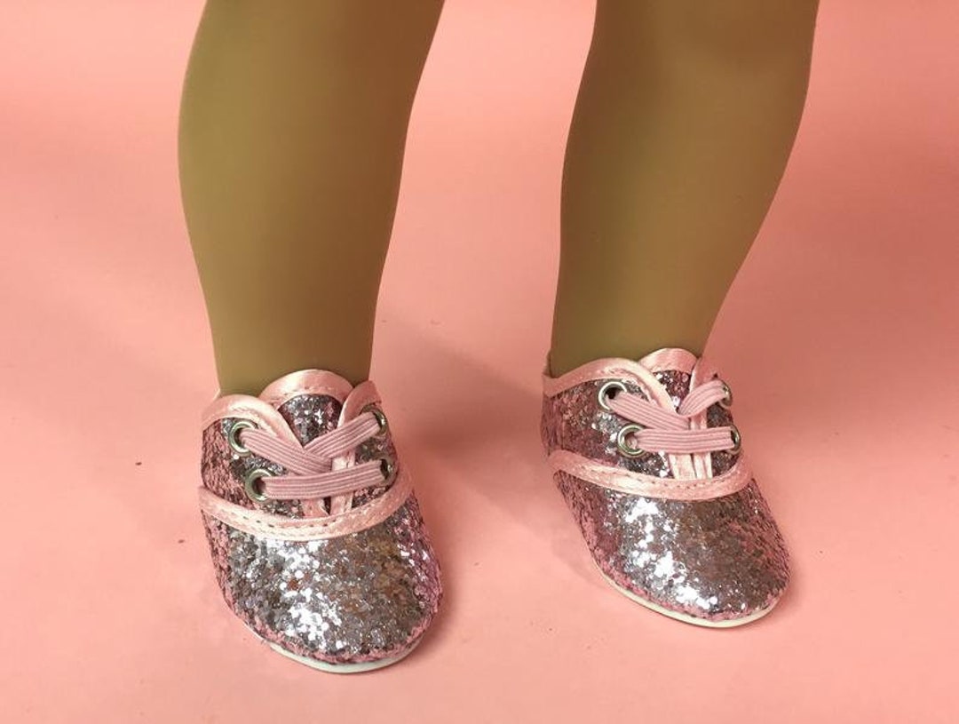 Pink Glitter Dance Shoepink Glitter Sneaker18 Inch Doll Etsy