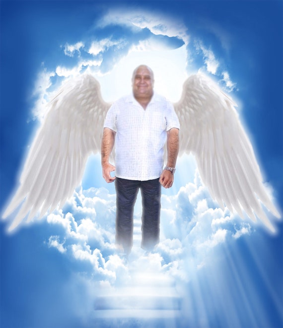 Angel Wings in Heaven PHOTO EDIT / Passed Away Photo Edit Etsy