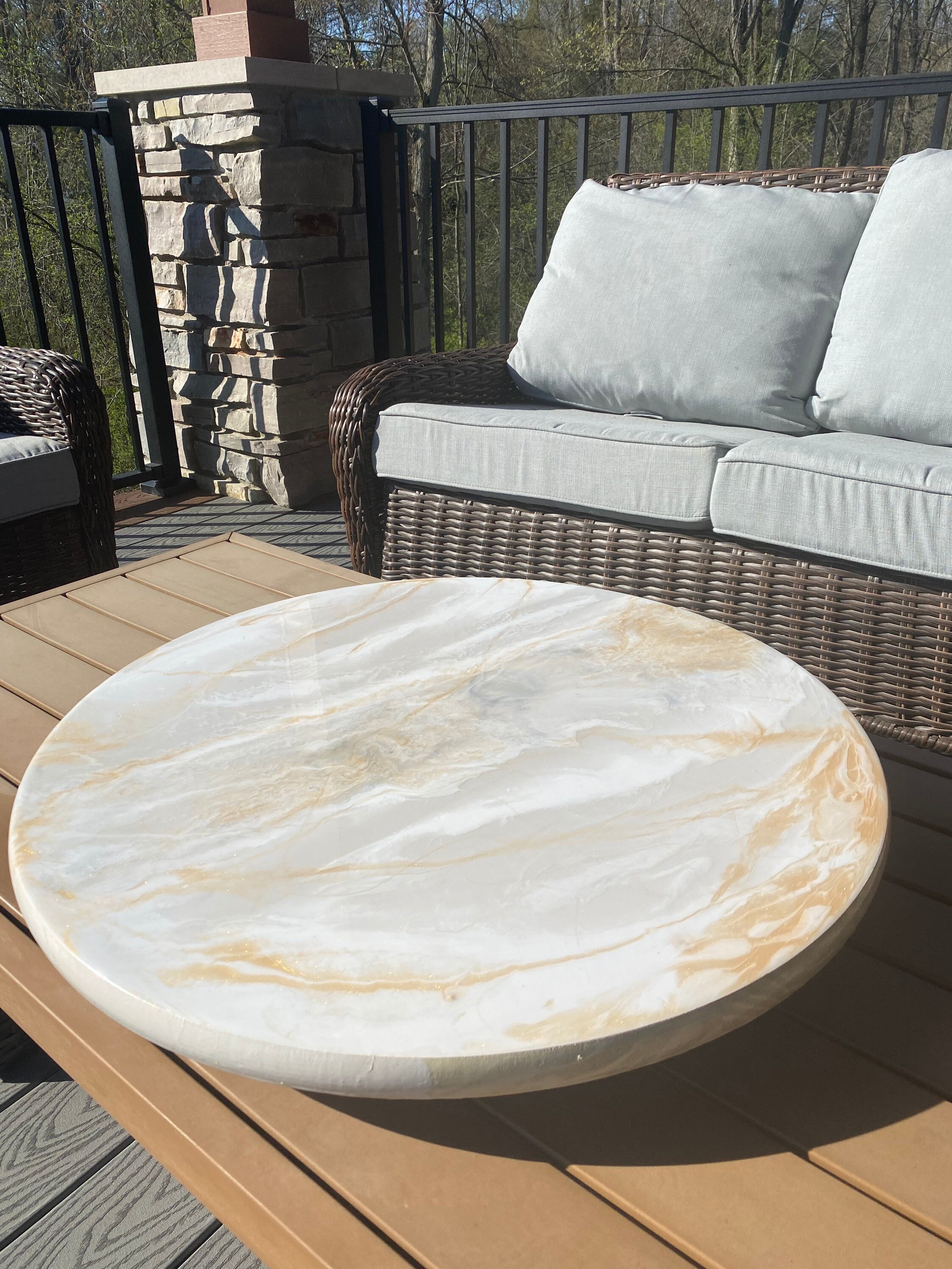 24 Classic Lazy Susan with Gold Etsy