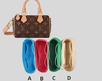 organizer for LV Nano Speedy bag,nice design bag insert,bag liner for Nano Speedy bag