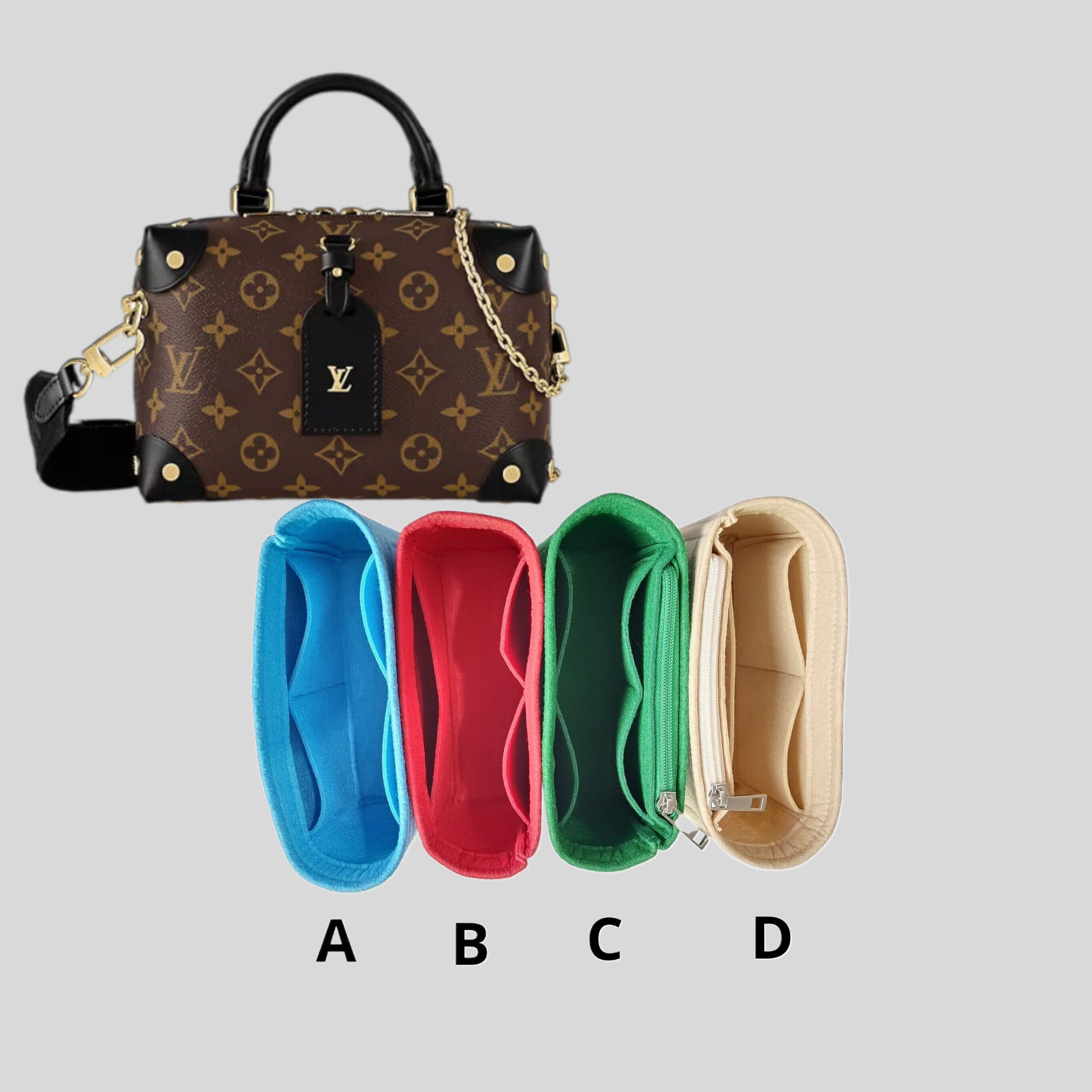 Louis Vuitton PETITE MALLE SOUPLE Bag organiser liner Insert