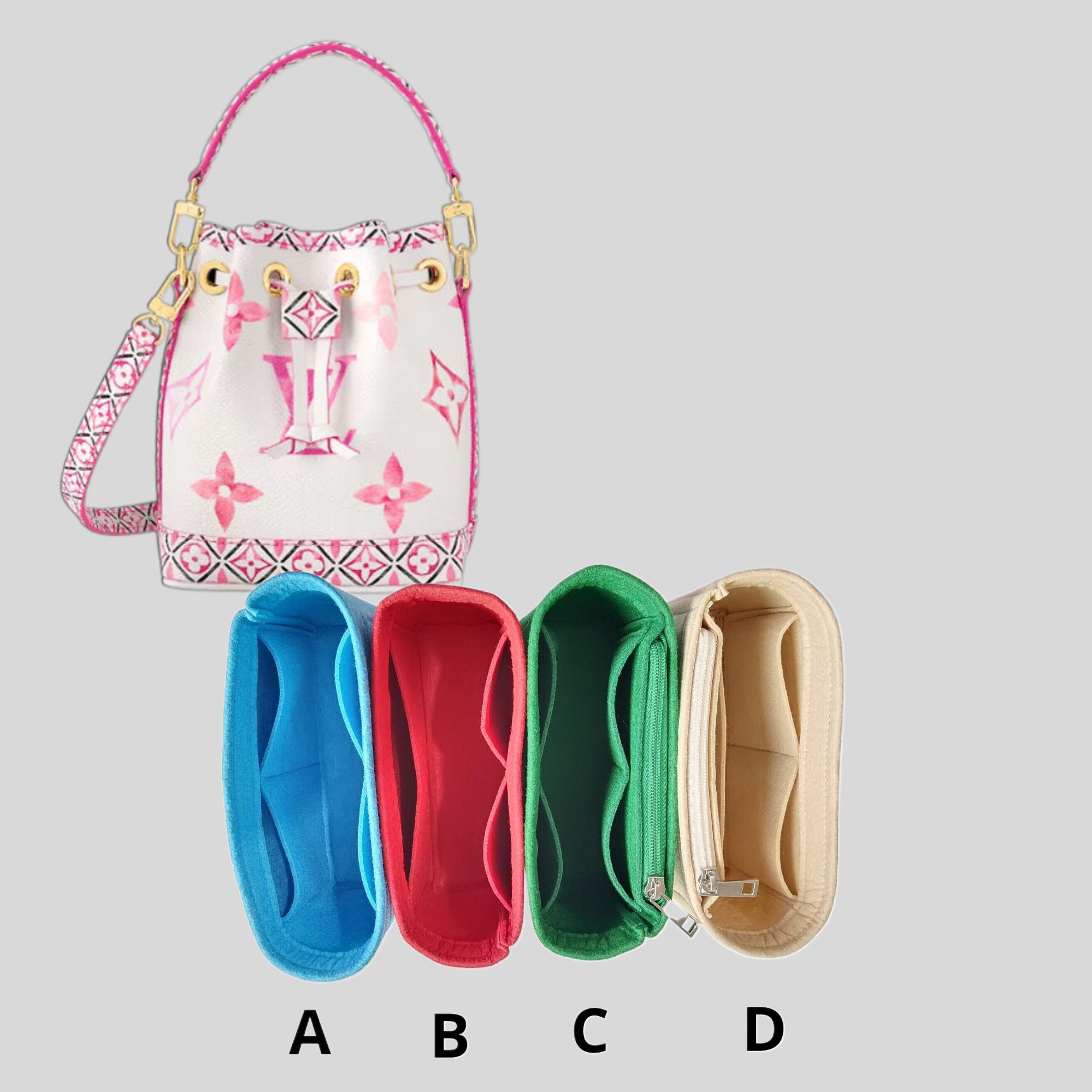 【Soft andLight】Bag Organizer Insert For L V Nice Mini Nano BB Organiser  Divider Shaper Protector Compartment Inner Lining