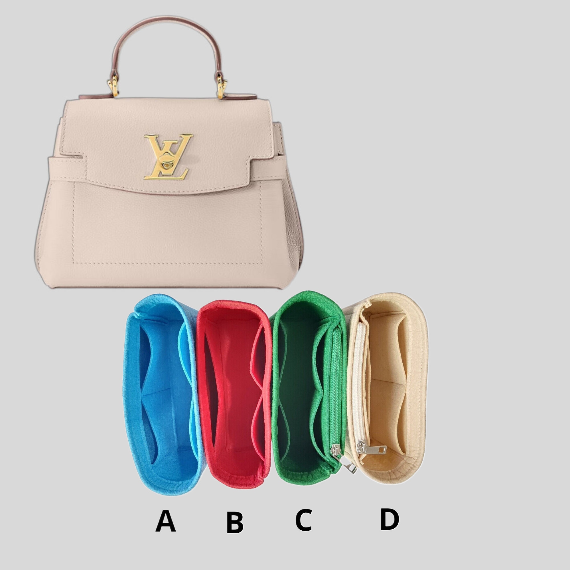  Purse Organizer, for LV LOCKME TENDER/EVER medium BB liner  bag2095khaki-S : Clothing, Shoes & Jewelry