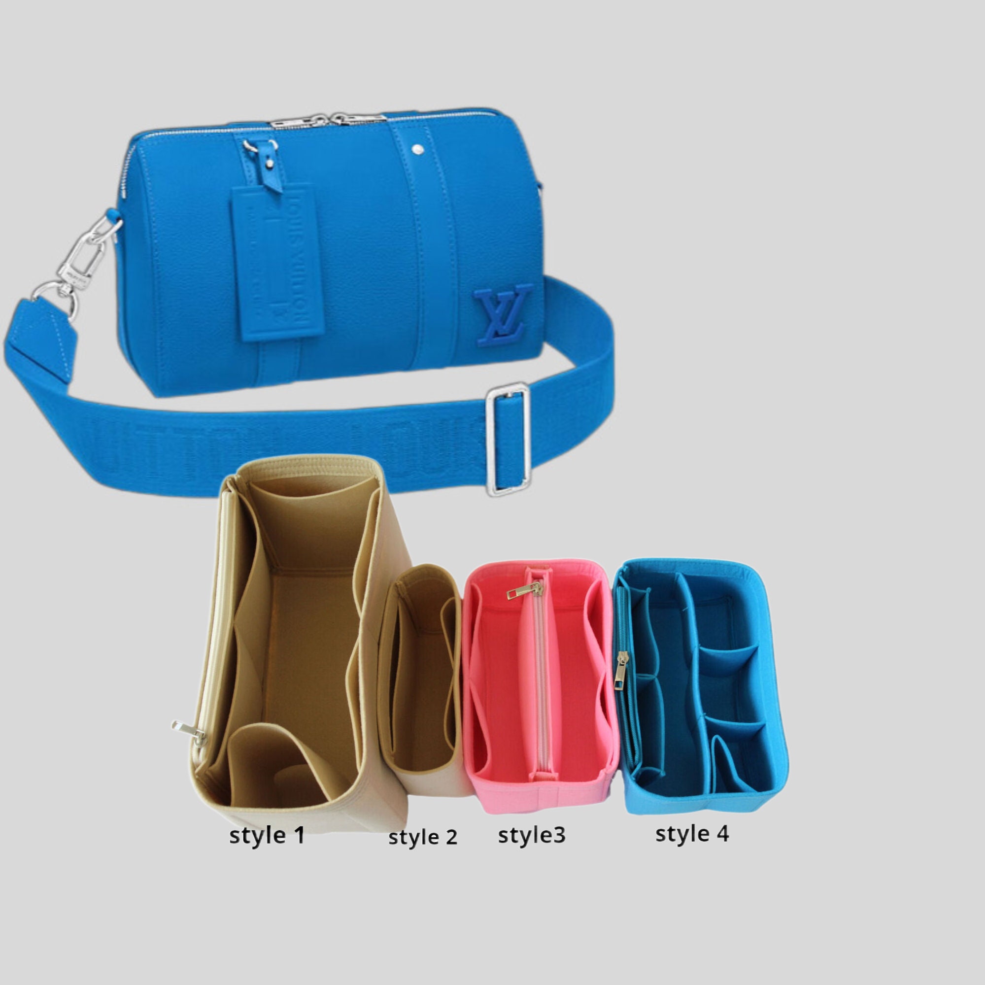 Organisateur Sac Intérieur Pour LV Keepall 25 – Polyéthylène Haute Densité – Poches Multiples Et Zip – Protection Et Rangement