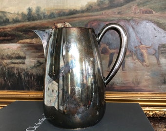 Vintage plateado parpoint jarra de agua