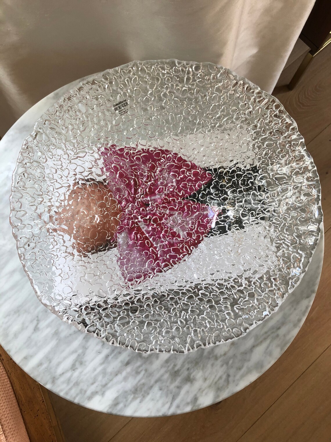 Large glass bowl made in Italy crate and barrel riviera bowl Etsy