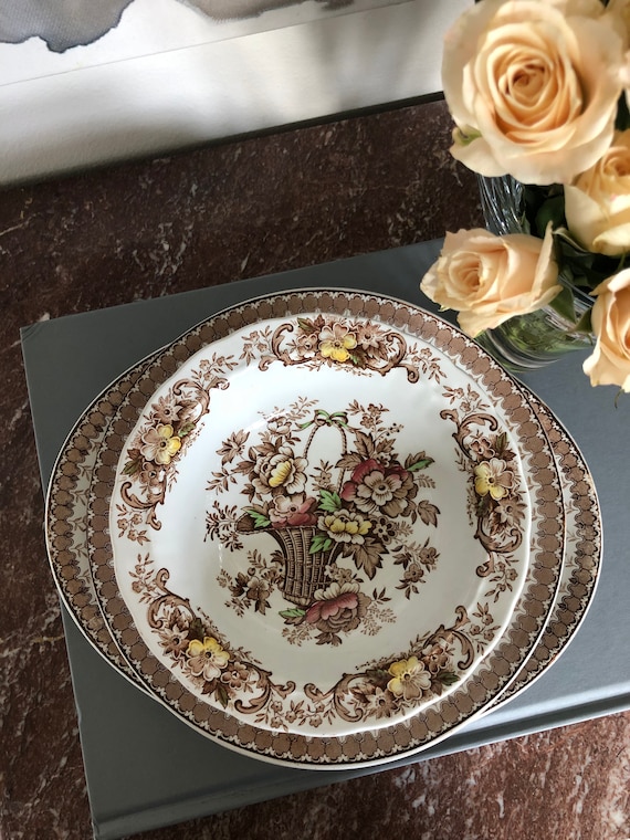 Set of 3 Ridgeway of Staffordshire England China Plates Etsy