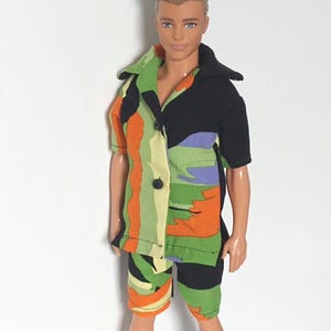 Shirt and Shorts Set for 12&quot; Male Fashion Doll/Summer Clothing for 12 inch Male Fashion Doll/Playscale Clothing