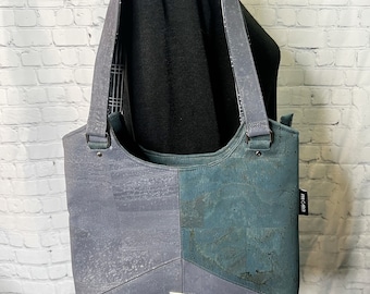 Handcrafted cork shoulder bag