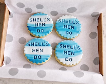 Gluten and Dairy Free Personalised Biscuits, Vegan Cookies – Custom Gift for Birthdays, Thank You, Wedding Favours, Party, Special Occasion