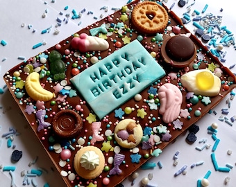 Plaque de chocolat personnalisée, anniversaire, merci, cadeau