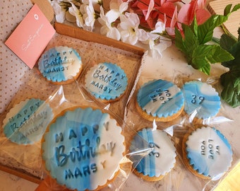 Personalised Biscuits, personalised cookies, personalised gift,  Birthdays, Thank you, Wedding favours