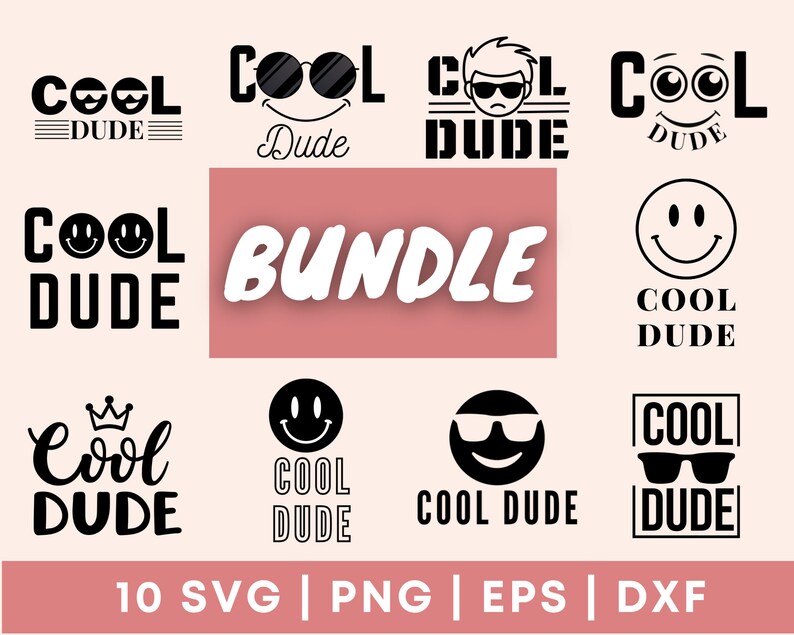 Cool Dude Svg One Cool Dude SVG Cool Dude Cut File Cool Etsy
