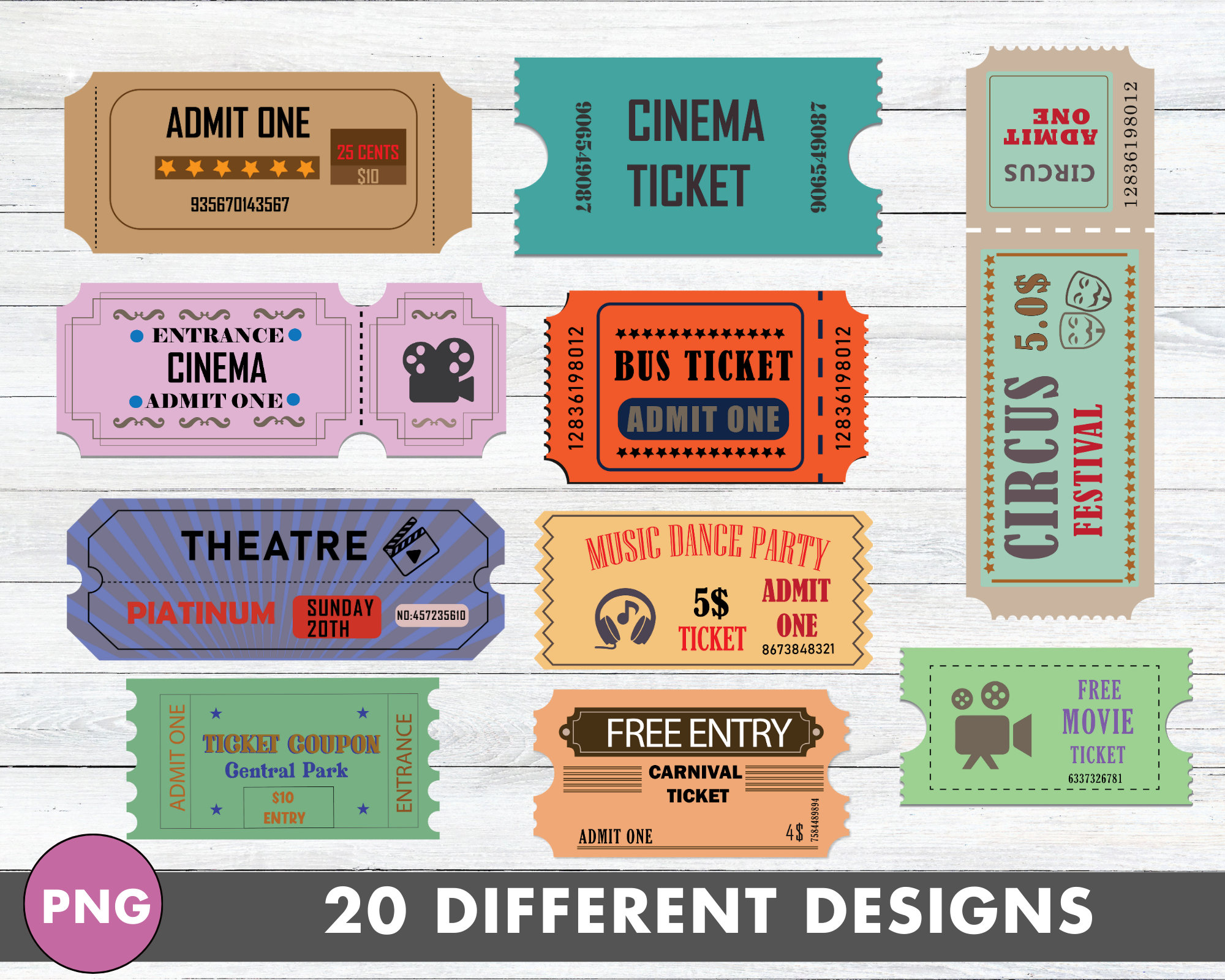 ticket clipart template