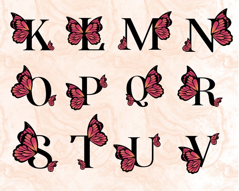 Butterfly Monogram Svg Butterfly SVG Butterfly Bundle SVG - Etsy Canada