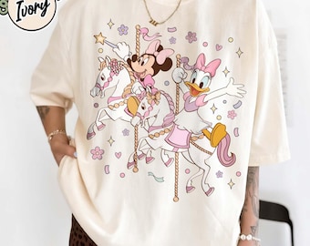 Camiseta vintage de Minnie Daisy, camiseta vintage de Disney Friends, camiseta blanca con estampado de Disney de Comfort Colors, camiseta para viaje a Disney, camiseta de regalo para la mejor amiga.