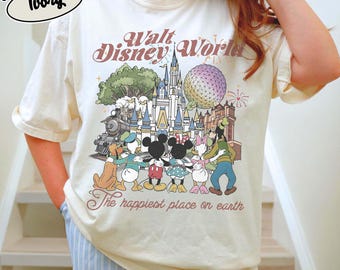 Camiseta vintage de Mickey y sus amigos de Disneyworld Comfort Colors, camiseta retro de Mickey y sus amigos, camiseta de Walt Disneyworld, camiseta para el viaje de vacaciones a Disney 2026