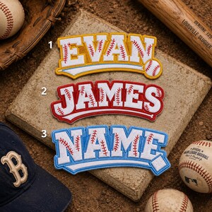 Parche de béisbol personalizado con nombre, parche de béisbol bordado, parche universitario personalizado con nombre, parche de equipo deportivo, regalo para jugador de béisbol