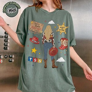 Vintage Tay Story Comfort Colors Shirt, Woody Buzz Jessie Tee, Toy Story 5, Disney TS Family Vacation Tee 2026, Disney Trip Matching Shirts Moss/Military Green