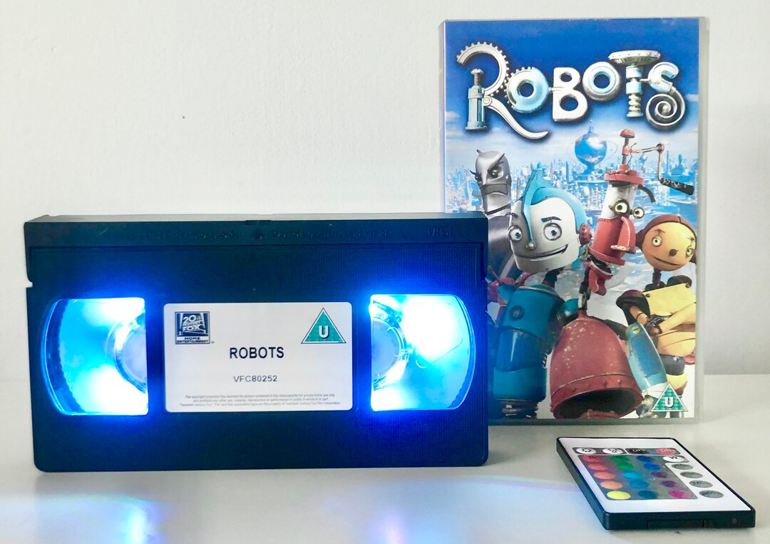 Robots VHS Video Tape Colour Changing USB Light Etsy