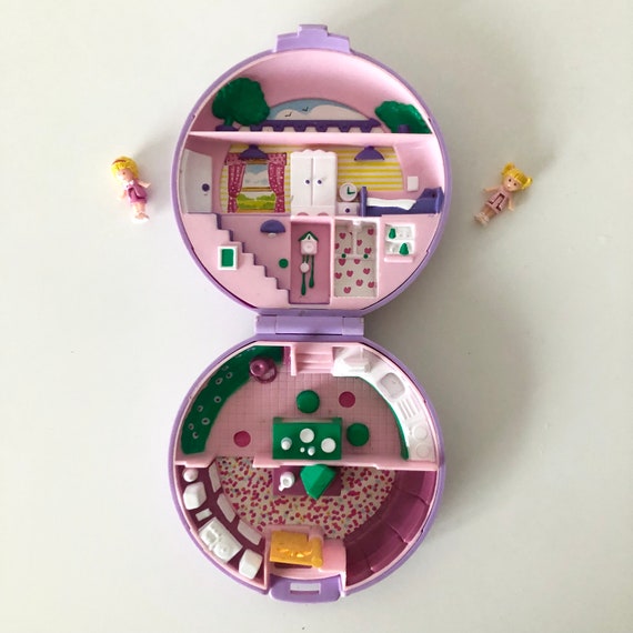 Vintage 1989 Purple Polly Pocket Pollys Flat Miniature Etsy