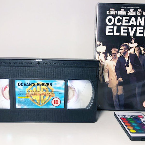 Ocean's Eleven VHS Video Tape Colour Changing Retro USB Light